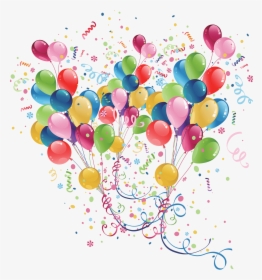 Confetti Drawing Balloon Design - Vector, HD Png Download, Free Download