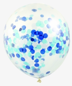 Load Image Into Gallery Viewer, Blue Confetti Balloon - Blue Confetti Balloons, HD Png Download, Free Download