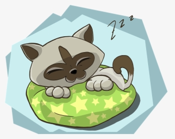Kitten, Kitty, Cat, Sleeping, Sleep, Zzz, Animal, Fur - Cat Sleeping In A Cot Cartoon, HD Png Download, Free Download