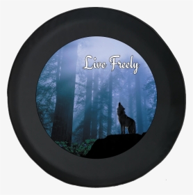 Live Freely Lone Wolf Howling Spare Tire Cover Fits - Lone Wolf Facebook Cover, HD Png Download, Free Download