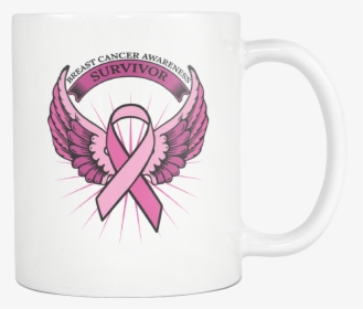 Breast Cancer Awareness Survivor Pink Ribbon Merchandise - Mug, HD Png Download, Free Download