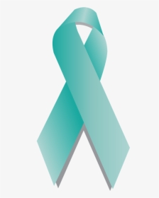 Breast Cancer Ribbon Png - Teal And Purple Ribbons, Transparent Png, Free Download