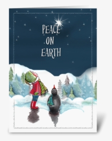 Penguin, Peace On Earth Greeting Card - Snow, HD Png Download, Free Download