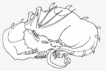 This Free Icons Png Design Of Sleeping Dragon - Sleeping Dragon Colouring Pages, Transparent Png, Free Download