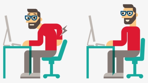 Sitting-min - Riscos Ergonomicos, HD Png Download, Free Download