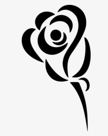 Petal,plant,flower - Breast Cancer Symbol In Black And White, HD Png Download, Free Download