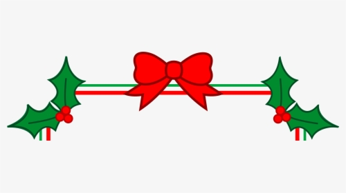 Christmas Frame Border Holly Ribbon - Transparent Christmas Border Art, HD Png Download, Free Download