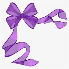 Pink Ribbon Border Clip Art - Purple Ribbon Border, HD Png Download, Free Download