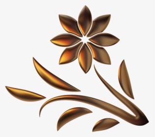 Golden Flower Png - Background Golden Flower Png, Transparent Png, Free Download