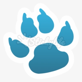 Dog Paw Print - Orange Tiger Paw Clipart, HD Png Download, Free Download
