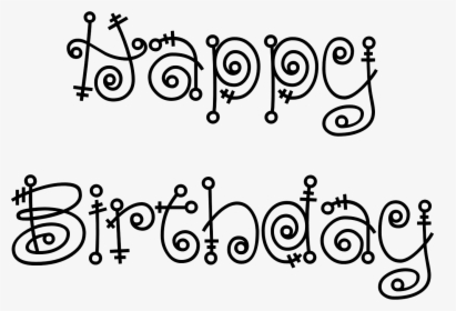 Collection Of Black - Fun Fonts Happy Birthday, HD Png Download, Free Download