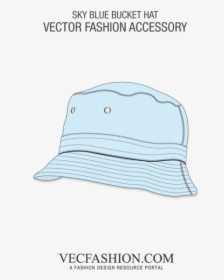 Sky Blue Bucket Hat Vector Template"  Class="lazyload - Baseball Cap, HD Png Download, Free Download