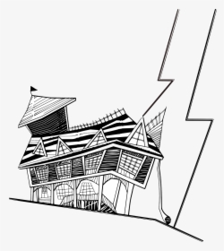 Haunted House Building Free Picture - Crooked House Clipart, HD Png Download, Free Download