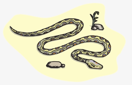 Snake, Sand, Rocks, Desert, Reptile, Sprout, Slithering - Sand Snake Cartoon, HD Png Download, Free Download