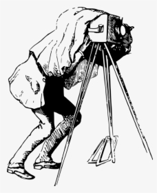 Drawing Photographer Camera Line Art Cc0 - Photographer Drawing Png, Transparent Png, Free Download