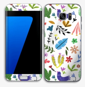 Pájaros Entre Flores Y Hojas Vinilo Galaxy S7 Edge - Iphone, HD Png Download, Free Download