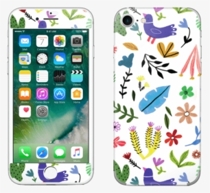 Pájaros Entre Flores Y Hojas Vinilo Iphone - Usams Ease Series For Iphone 7 Plus Gold, HD Png Download, Free Download