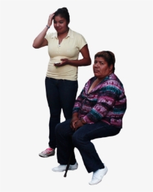 Latino Pareja Sentada - Personas Con Diferentes Poses, HD Png Download, Free Download