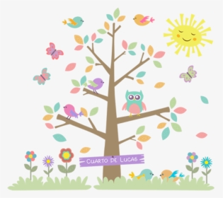 Cute Owl On Tree Clipart, HD Png Download, Free Download