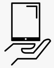 Tablet On Hand - Mobile Phone, HD Png Download, Free Download