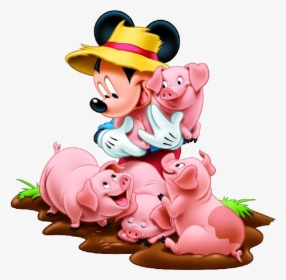 Mick Pigs Png Minnie - Minnie Farm Clipart, Transparent Png, Free Download