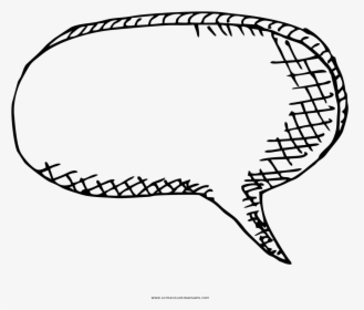 Speech Bubble Coloring Page - Line Art, HD Png Download, Free Download