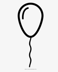 Balloon Coloring Page - Line Art, HD Png Download - kindpng