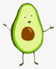 Trumblr Aguacate Sticker Verde - Avocado With A Smile, HD Png Download, Free Download