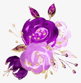 #watercolor #flowers #bouquet #bunch #purple #plum - Watercolor Flower Bunch Png, Transparent Png, Free Download