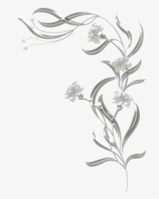 Victorian Art Deco Corner - Flower Vines Clipart Black And White, HD Png Download, Free Download