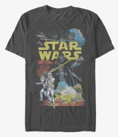 Empire Collage Star Wars T-shirt - Retro Vintage Star Wars T Shirt, HD Png Download, Free Download