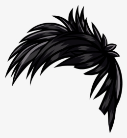 Hair123 - Club Penguin Black Hair, HD Png Download, Free Download