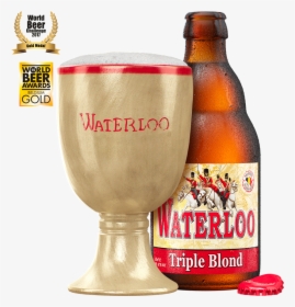Waterloo Triple Blond 33cl Chalice Medals Web - Waterloo The Beer Of Bravery, HD Png Download, Free Download