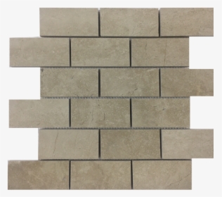 Brick Cream Beige Marble Polished Mesh-mounted Mosaic - Tile, HD Png Download, Free Download