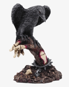 Raven With Skeleton Statue - Statue, HD Png Download, Free Download