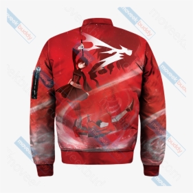 Rwby Ruby Rose Bomber Jacket - Long-sleeved T-shirt, HD Png Download, Free Download
