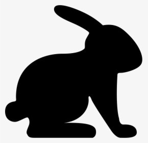 Silhouette Rabbit Easter Bunny Clip Art - Bunny Silhouette, HD Png Download, Free Download