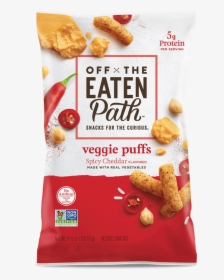 Veggie Puffs Spicy Cheddar - Off The Eaten Path Chickpea Veggie Crisp, HD Png Download, Free Download