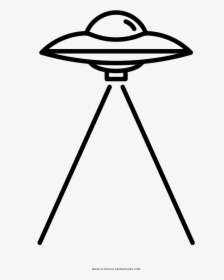 Ufo Coloring Page - Ufo Png Clipart Black, Transparent Png, Free Download