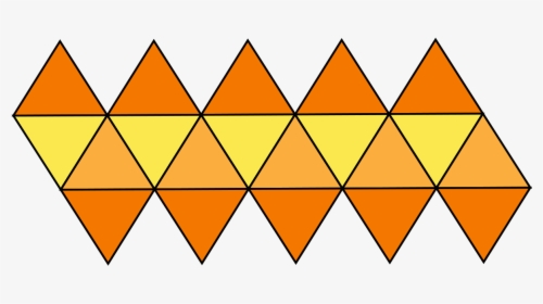 Icosahedron Flat , Png Download - Развертка Икосаэдра, Transparent Png, Free Download