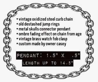 Vintage Oxidized Curb Chain Necklace Featuring A Triple - Necklace, HD Png Download, Free Download