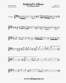 Clarinet Sheet Music La Misi%c3%b3n Grabiel%c2%b4s - Gabriel's Oboe Clarinet Pdf, HD Png Download, Free Download