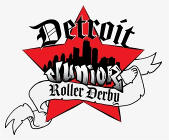 Detroit Junior Roller Derby Logo - Detroit Junior Roller Derby, HD Png Download, Free Download