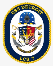 Uss Detroit Lcs-7 Crest - Uss Detroit Crest, HD Png Download, Free Download