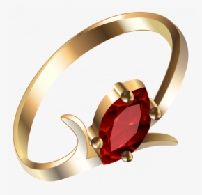 Free Download Of Jewelry Png In High Resolution - Golden Ring With Ruby, Transparent Png, Free Download