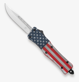 Small Ctk-1 Cerakote American Flag"  Class= - Cerakote Tanto Tactical Blade Otf Knife Cobratec Usa, HD Png Download, Free Download