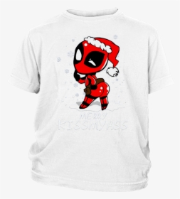 Merry Kiss My Ass Sexy Santa Deadpool Christmas Shirts - Deadpool Kiss My Ass, HD Png Download, Free Download