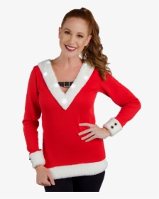 V Neck Christmas Sweater, HD Png Download, Free Download