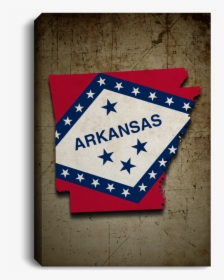 Arkansas State Flag Outline Canvas - Arkansas Flag, HD Png Download, Free Download
