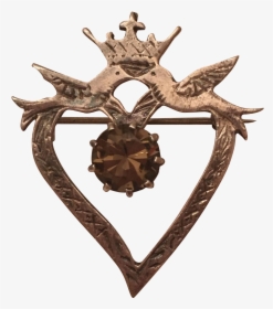 Vintage Scottish Sterling Silver Smoky Quartz Love - Emblem, HD Png Download, Free Download